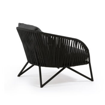 Čierne záhradné kreslo Kave Home Branzie – Obrázok 2