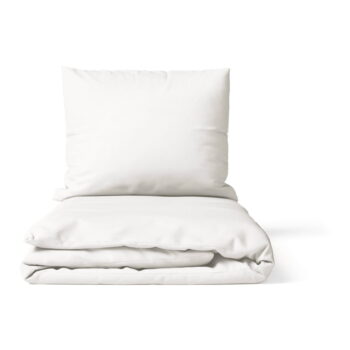 Biele predĺžené obliečky na dvojlôžko z mikrosaténu 200x220 cm Basic – Bonami Essentials