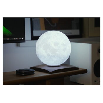 Tmavohnedá LED stolová lampa z orechového dreva (výška  19,5 cm) Smart LunaSpin – Gingko – Obrázok 8