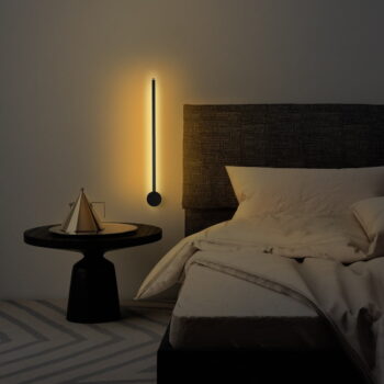 Čierne LED nástenné svietidlo ø 7 cm Sword – Opviq lights – Obrázok 5