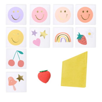 Párty doplnky v súprave 6 ks Happy Face Icons Surprise Balls – Meri Meri – Obrázok 3