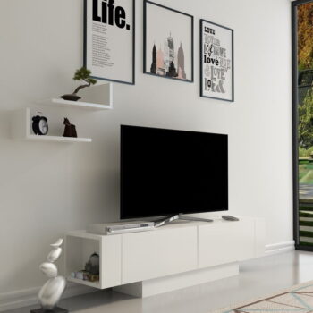 Biela TV zostava 150x42 cm Matera – Zena Home - Image 3