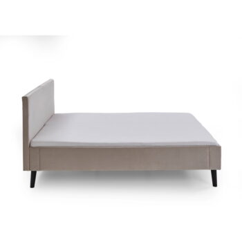 Béžová čalúnená dvojlôžková posteľ 180x200 cm Leira – Meise Möbel - Image 8