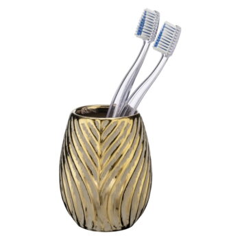 Keramická súprava doplnkov do kúpeľne v zlatej farbe Idro – Wenko – Obrázok 6