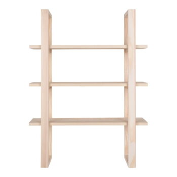 Poschodová polica z masívu paulownie v prírodnej farbe 48 cm Santiago – House Nordic