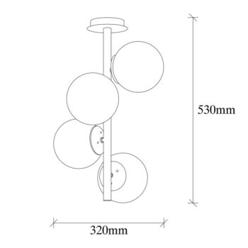 Stropné svietidlo v zlatej farbe so skleneným tienidlom ø 15 cm Faze – Opviq lights - Image 5