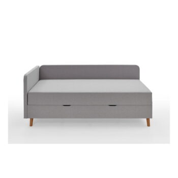 Svetlosivá čalúnená jednolôžková posteľ s úložným priestorom 90x200 cm Cabana – Meise Möbel - Image 4