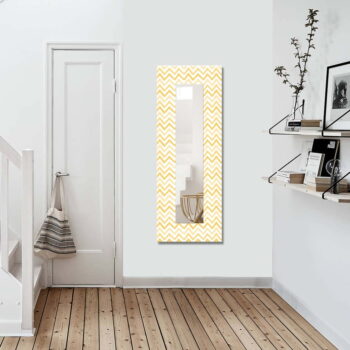 Nástenné zrkadlo s dreveným rámom 40x120 cm – Wallity - Image 2