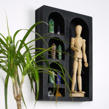 Čierna poschodová polica 26 cm Cry – Kalune Design – Obrázok 3