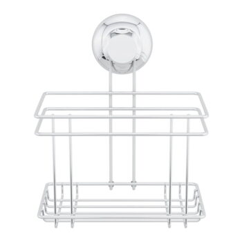 Samodržiaca kovová kúpeľňová polička v striebornej farbe Bestlock Bath – Compactor – Obrázok 4