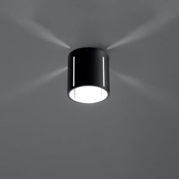 Čierne stropné svietidlo s kovovým tienidlom Vulco – Nice Lamps – Obrázok 3
