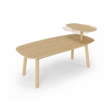 Konferenčný stolík z bukového dreva v prírodnej farbe 56x120 cm Swivo – Umbra - Image 6