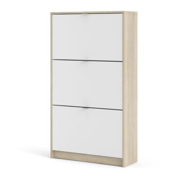 Výklopná skrinka na topánky v dekore duba v bielo-prírodnej farbe Shoes - Tvilum - Image 3