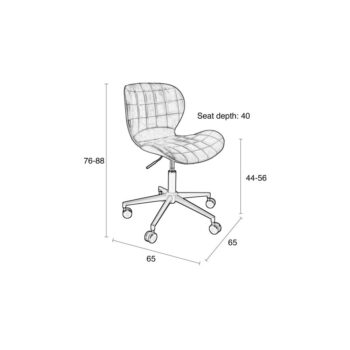 Hnedá kancelárska stolička Zuiver Office Chair OMG - Image 9