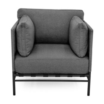 Tmavosivé polstrované záhradné kreslo Dandy – Sit Sit - Image 7