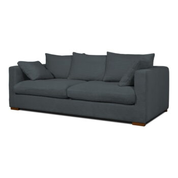 Sivá menčestrová pohovka 220 cm Comfy – Scandic - Image 2