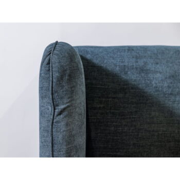 Tmavomodrá čalúnená dvojlôžková posteľ s úložným priestorom s roštom 160x200 cm Louise – Bobochic Paris – Obrázok 4