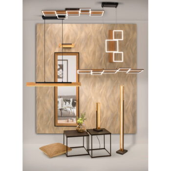 LED stmievateľné stropné svietidlo v čierno-prírodnej farbe 44x115 cm Harper – Trio - Image 3