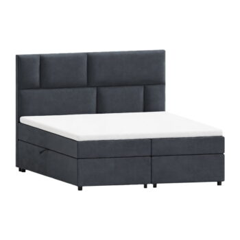 Tmavosivá boxspring posteľ s úložným priestorom 200x200 cm Lola – Ropez