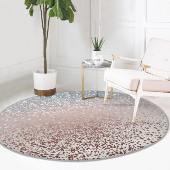Prateľný okrúhly koberec v sivo-medenej farbe vhodný pre robotické vysávače ø 120 cm Comfort – Mila Home - Image 5