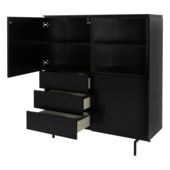 Čierna vysoká komoda 120x133 cm Plain – Tenzo - Image 4