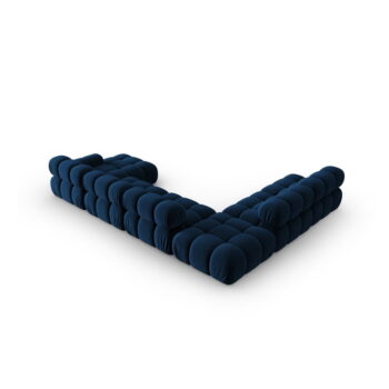 Modrá zamatová pohovka 379 cm Bellis – Micadoni Home – Obrázok 4