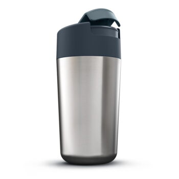 Cestovný hrnček v tmavomodro-lesklo striebornej farbe 450 ml Sipp – Joseph Joseph - Image 4