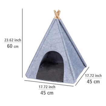Svetlosivý teepee stan pre domácich maznáčikov Wenko - Image 6