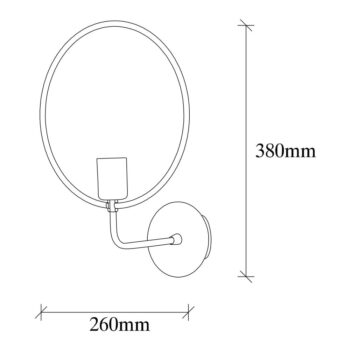 Čierne nástenné svietidlo Circle – Opviq lights - Image 5