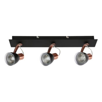 Stropné svietidlo s kovovým tienidlom v čierno-medenej farbe 8x47 cm Markus – Candellux Lighting