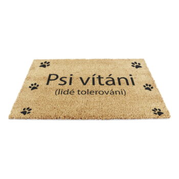Rohožka z kokosového vlákna 40x60 cm Psi vítáni – Artsy Doormats – Obrázok 3