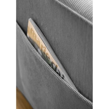 Sivé menčestrové kreslo Lofty Lilly – Miuform - Image 6