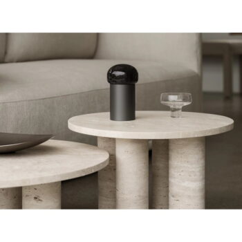 Béžový kamenný okrúhly konferenčný stolík ø 75 cm Volos – Blomus - Image 7
