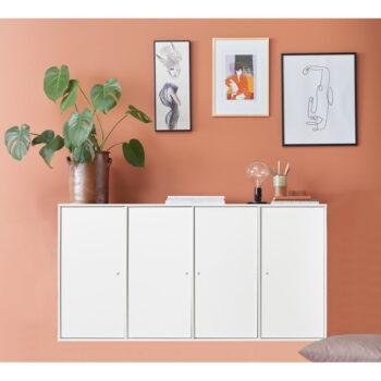 Biela nástenná komoda Hammel Mistral Kubus, 136 x 69 cm - Image 2