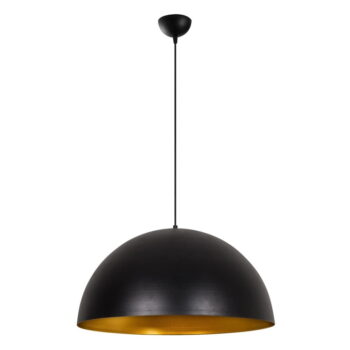 Čierne závesné svietidlo s kovovým tienidlom ø 60 cm Sivano – Opviq lights - Image 2