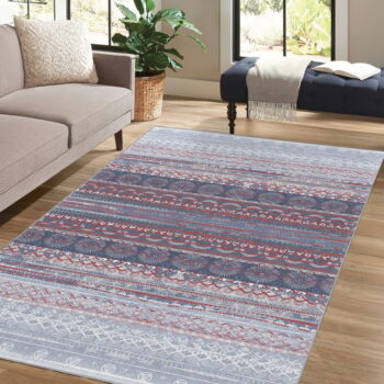 Fialovo-sivý prateľný koberec 120x180 cm Vintage Stripe – Mila Home - Image 9
