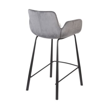 Tmavosivé zamatové barové stoličky v súprave 2 ks 91,5 cm Brit – Zuiver - Image 11
