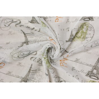 Bielo-sivá záclona 140x245 cm Tour – Mendola Fabrics - Image 4