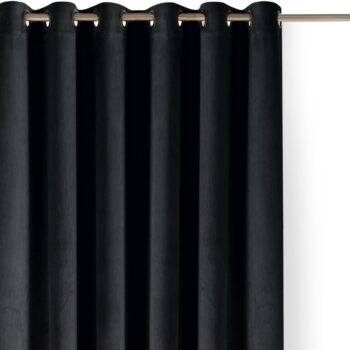 Čierny zamatový dimout záves 530x250 cm Velto – Filumi