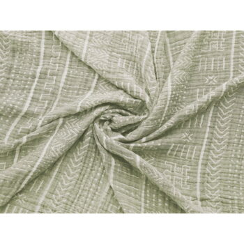 Zelená mušelínová prikrývka na dvojlôžko 220x240 cm Etno - Mijolnir - Image 2