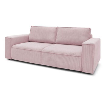 Svetloružová menčestrová rozkladacia pohovka 245 cm Nihad – Bobochic Paris - Image 7