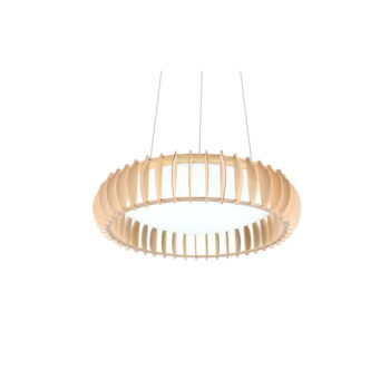 LED závesné svietidlo v bielej a prírodnej farbe ø 60 cm Monte – Trio - Image 4