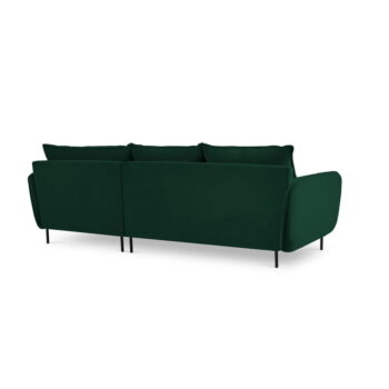 Tmavozelená zamatová rohová pohovka (pravý roh) Vienna – Cosmopolitan Design - Image 3