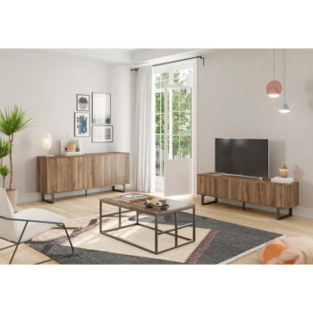 TV stolík v dekore orecha v prírodnej farbe 160x51 cm Laila – Marckeric – Obrázok 5