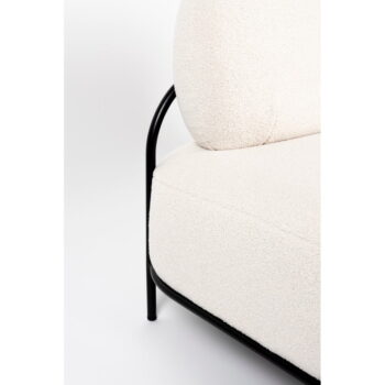 Krémová pohovka z textílie buklé 125 cm Polly – White Label - Image 7
