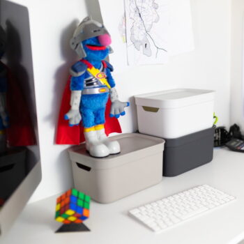 Plastový úložný box s vekom Deco - Rotho - Image 8
