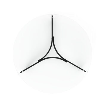 Čierny okrúhly konferenčný stolík so sklenenou doskou 87x87 cm Madera – Umbra - Image 5