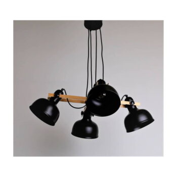 Čierne závesné svietidlo s kovovým tienidlom Reno - Candellux Lighting - Image 3