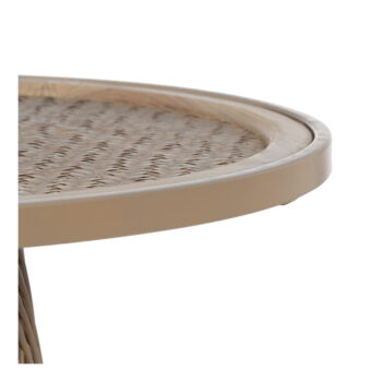 Ratanový okrúhly konferenčný stolík v prírodnej farbe ø 70 cm – Ixia - Image 5