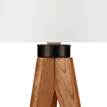 Hnedá stolová lampa s textilným tienidlom (výška  50 cm) Aida – LAMKUR - Image 6
